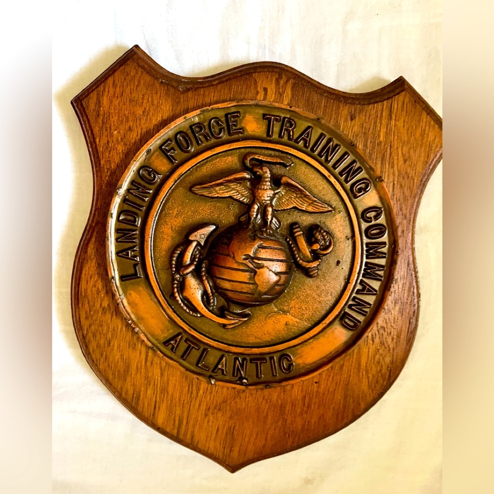 Vintage Marine Corps Atlantic Landing Force Training Command Plaque
